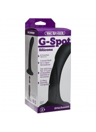 Черная изогнутая насадка Vac-U-Lock G-Spot - 16,5 см. - Doc Johnson - купить с доставкой в Балаково