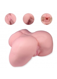 Реалистичный мастурбатор-полуторс с 2 рабочими отверстиями - S-HANDE - в Балаково купить с доставкой