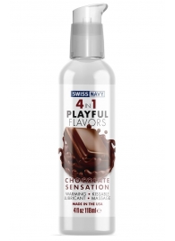 Массажный гель 4-в-1 Chocolate Sensation с ароматом шоколада - 118 мл. - Swiss navy - купить с доставкой в Балаково
