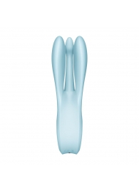 Голубой вибратор Threesome 1 с  пальчиками - Satisfyer