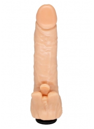 Телесная гелевая насадка-фаллос с клиторальными лепестками - 18,5 см. - LOVETOY (А-Полимер) - купить с доставкой в Балаково