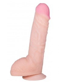 Упругий фаллоимитатор на присоске ART-Style №26 - 20 см. - Art-Style