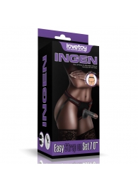 Женский темнокожий страпон Easy Strapon Set 7 Inch - 18 см. - Lovetoy - купить с доставкой в Балаково