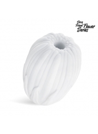 Белый нереалистичный мастурбатор в форме бутона цветка Daisy - 1137 - в Балаково купить с доставкой