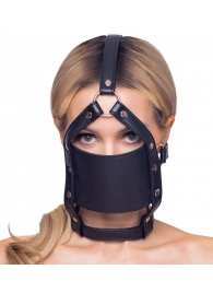 Черный намордник с кляпом-шаром Head Harness With A Gag - Orion - купить с доставкой в Балаково