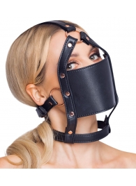 Черный намордник с кляпом-шаром Head Harness With A Gag - Orion - купить с доставкой в Балаково