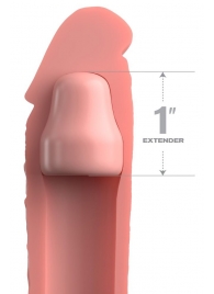 Телесная насадка-удлинитель 1 Inch Silicone X-tension - 17,8 см. - Pipedream - в Балаково купить с доставкой