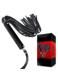 Черная кожаная плеть-флоггер - 84 см. - Notabu - купить с доставкой в Балаково