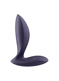 Фиолетовый анальный вибростимулятор Power Plug - Satisfyer - в Балаково купить с доставкой