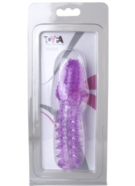 Фиолетовая насадка, удлиняющая половой член - 13,5 см. - Toyfa Basic - в Балаково купить с доставкой