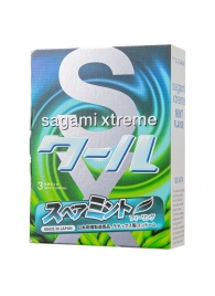 Презервативы Sagami Xtreme Mint с ароматом мяты - 3 шт. - Sagami - купить с доставкой в Балаково