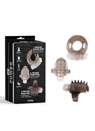 Набор из 3 дымчатых эрекционных колец с вибрацией Teasers Ring Kit - Chisa - в Балаково купить с доставкой