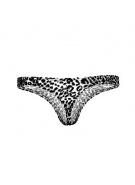 Мужские трусы-тонги с серым леопардовым принтом - Romeo Rossi купить с доставкой