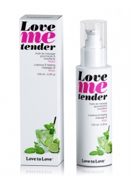 Съедобное согревающее массажное масло Love Me Tender Mojito с ароматом мохито - 100 мл. - Love to Love - купить с доставкой в Балаково