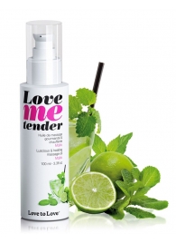 Съедобное согревающее массажное масло Love Me Tender Mojito с ароматом мохито - 100 мл. - Love to Love - купить с доставкой в Балаково