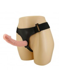 Гладкий фаллоимитатор с крупной головкой на ремешках - 19,7 см. - Baile - купить с доставкой в Балаково