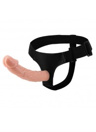 Гладкий фаллоимитатор с крупной головкой на ремешках - 19,7 см. - Baile - купить с доставкой в Балаково