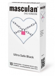 Ультрапрочные презервативы Masculan Ultra Safe Black - 10 шт. - Masculan - купить с доставкой в Балаково