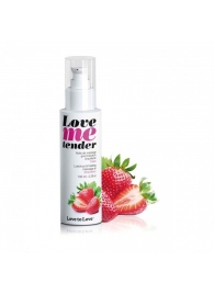 Съедобное согревающее массажное масло Love Me Tender Strawberry с ароматом клубники - 100 мл. - Love to Love - купить с доставкой в Балаково
