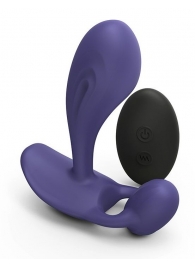 Темно-синий вибромассажер Witty P G Vibrator with Remote Control - Love to Love - в Балаково купить с доставкой