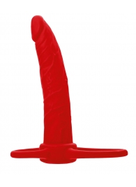 Красная насадка на пенис для двойного проникновения Black Red - 16,5 см. - ToyFa - купить с доставкой в Балаково