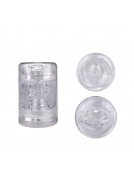 Прозрачный двусторонний мастурбатор Joy Cup - вагина и рот - Erokay - в Балаково купить с доставкой