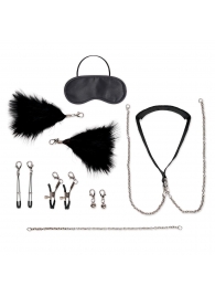 Большой эротический набор из 12 предметов Interchangeable Collar   Nipple Clips Set - Lux Fetish - купить с доставкой в Балаково
