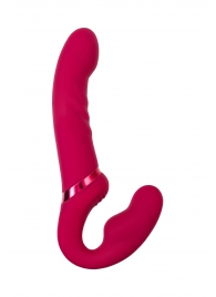 Малиновый безремневой страпон Lapis - 23 см. - Lovense - купить с доставкой в Балаково