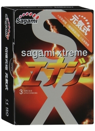 Презервативы Sagami Xtreme ENERGY с ароматом энергетика - 3 шт. - Sagami - купить с доставкой в Балаково