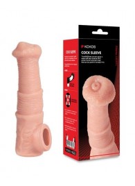 Телесная фантазийная насадка на член Cock Sleeve Size M - KOKOS - в Балаково купить с доставкой