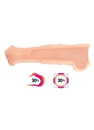 Телесная фантазийная насадка на член Cock Sleeve Size L - KOKOS - в Балаково купить с доставкой