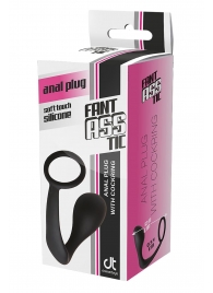 Черное эрекционное кольцо с анальной пробкой Anal Plug With Cockring - Dream Toys - в Балаково купить с доставкой