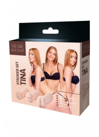 Набор из 3 мастурбаторов The Girl Next Door Tina - Dream Toys - в Балаково купить с доставкой