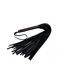 Кожаная плеть Sex Game с красным плетением на рукояти - 57 см. - БДСМ Арсенал - купить с доставкой в Балаково