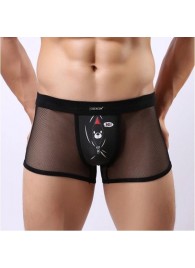 Мужские трусы-боксеры из сетки Cockcon Unzip-Me Boxer с пикантным принтом - Cockcon купить с доставкой