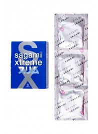 Розовые презервативы Sagami Xtreme FEEL FIT 3D - 3 шт. - Sagami - купить с доставкой в Балаково