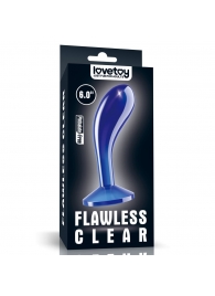 Синяя анальная втулка Flawless Clear Prostate Plug 6.0 - 15 см. - Lovetoy - в Балаково купить с доставкой