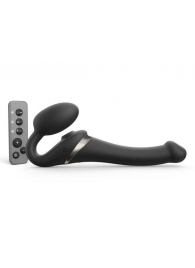 Черный безремневой страпон Multi Orgasm Size S с клиторальной стимуляцией - Strap-on-me - купить с доставкой в Балаково