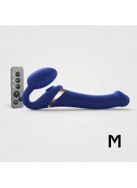 Синий безремневой страпон Multi Orgasm Size M с клиторальной стимуляцией - Strap-on-me - купить с доставкой в Балаково