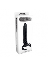 Чёрная насадка-фаллос для двойного проникновения INFLATABLE DILDO SLIM DONG  - 13,5 см. - Toyz4lovers - в Балаково купить с доставкой