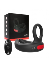 Черное эрекционное виброкольцо Cock Ring с пультом ДУ - I-MOON - в Балаково купить с доставкой