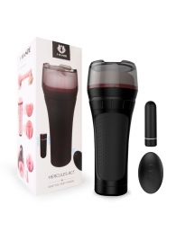 Черный мастурбатор-вагина с вибропулей и пультом ДУ - S-HANDE - в Балаково купить с доставкой