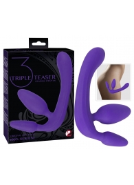 Фиолетовый безремневой страпон с двумя пробками - Orion - купить с доставкой в Балаково