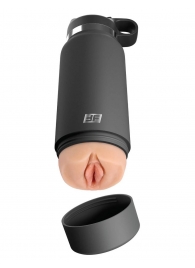 Серый мастурбатор в виде бутылки F*ck Flask - Pipedream - в Балаково купить с доставкой