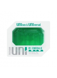 Зеленый мастурбатор-стимулятор Tenga Uni Emerald - Tenga - в Балаково купить с доставкой
