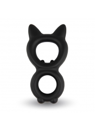 Черное двойное эрекционное кольцо Rooster Kalf - Velv or - в Балаково купить с доставкой