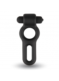 Черное двойное эрекционное виброкольцо Rooster Drake - Velv or - в Балаково купить с доставкой