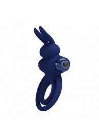 Синее эрекционное кольцо с вибростимуляцией клитора Powerful Ring - Baile - в Балаково купить с доставкой