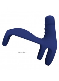 Синяя вибронасадка на пенис Vibrating Penis Sling - Baile - в Балаково купить с доставкой