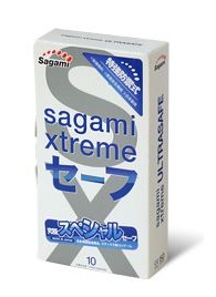Презервативы Sagami Xtreme Ultrasafe с двойным количеством смазки - 10 шт. - Sagami - купить с доставкой в Балаково